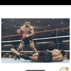 Boxing Match Poster with Red Gloves